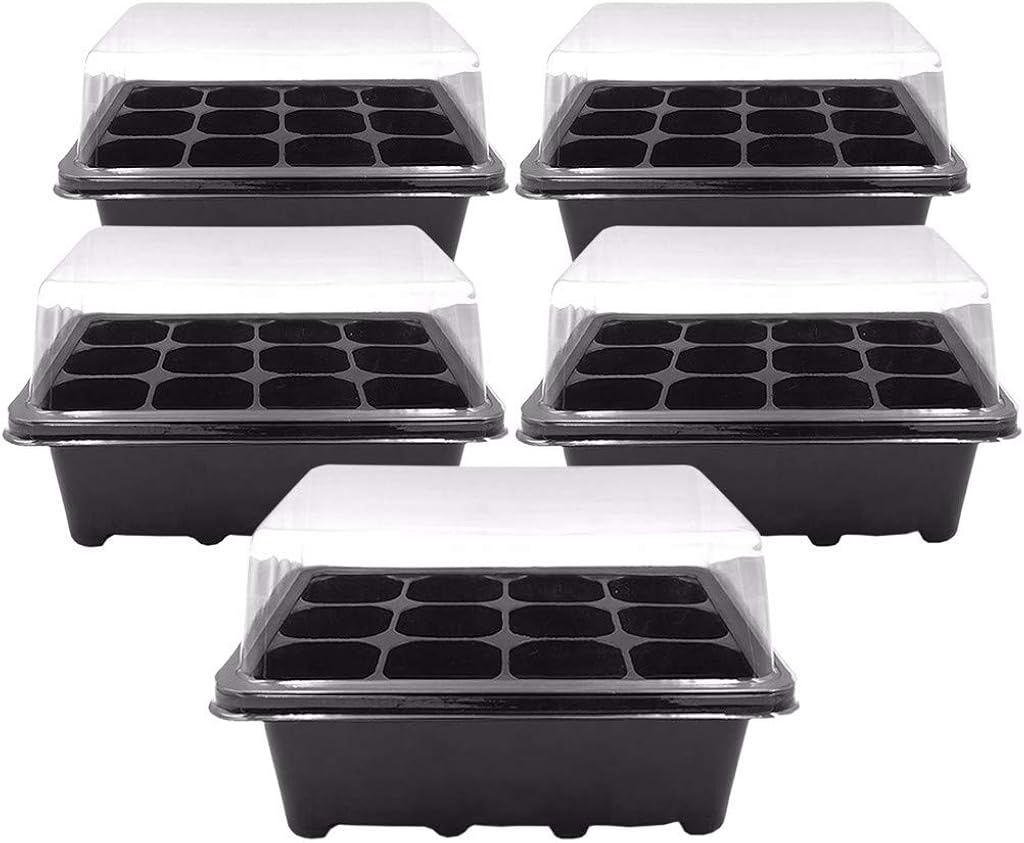 12 Cells Hole Pots Plant Seed Box Pflanzkübel Blumenkübel Blumentopf, Pflanzenkasten hoch, Winterfest Pflanzer Pflanzenbox Pflanzbeutel Pflanzen Box Grow Bag Pflanzen Tasche (2pcs)