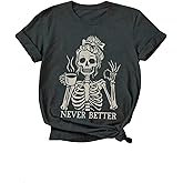 SOLY HUX Women's Plus Size Gothic Graphic Tees Crew Neck Short Sleeve Tops Summer T Shirts
