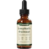 Lymphatic Drainage Drops, Bloat Relief &amp; De-Puff, Immune &amp; Lymph System Support Supplement, &ndash; Cleavers, Red Clover, Stillingia Root &amp; Prickly Ash Bark, Fluid Retention, Vegan &amp; Alcohol-Free, 2 Fl Oz