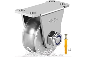 FINESUN Pulley Wheel Pulley System Heavy Duty Caster Wheels Sliding Gate Rollers Stainless Steel Cable Pulley Rope Pulley for Lifting DIY Gym Equipment 2 Inch Set of 1 Pulley Block Loading 800lb
