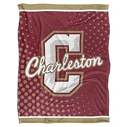 College of Charleston Blanket, 60"x80" Logo Dots