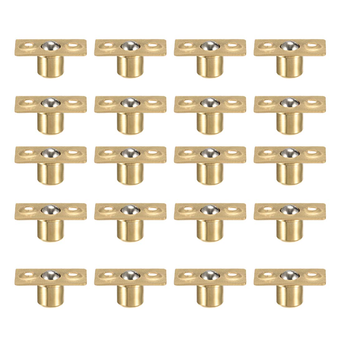 sourcing map Door Cabinet Closet Drawer 8mm Shaft Dia Brass Ball Catch Latch Catcher 20 Sets