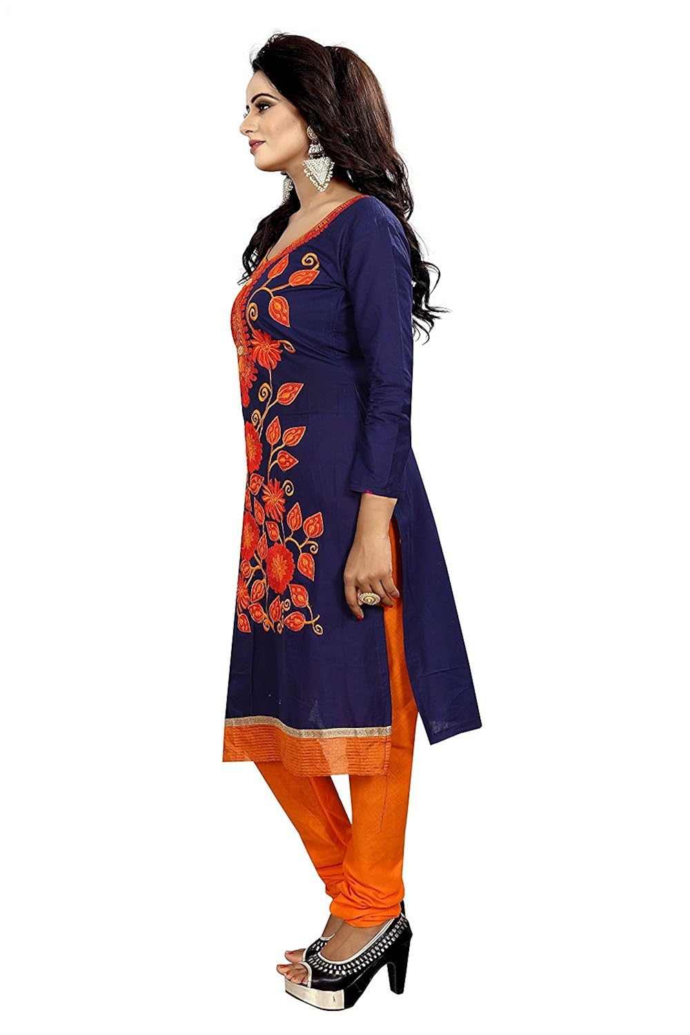 dharmi fashion women's unstitched salwar suit dress materials anarkali with dupattaa