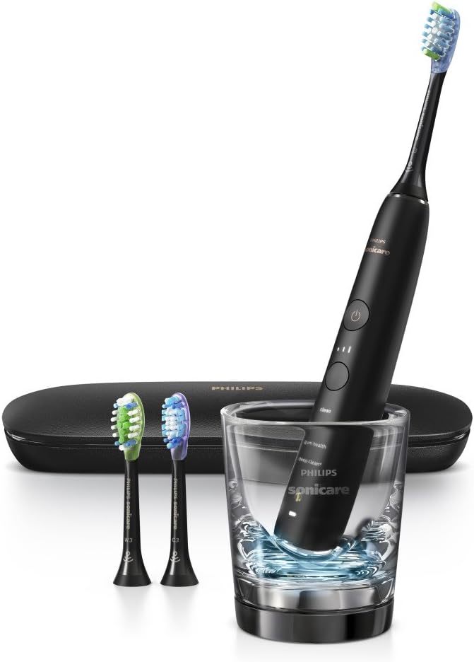 Philips Sonicare DiamondClean Smart Electric, Rechargeable toothbrush for Complete Oral Care – 9300 Series, Black, HX9903/31 FFP