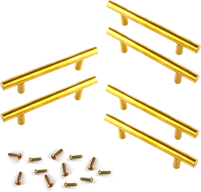 iSuperb 6 PCS Tray Handles Hardware Metal Golden Handles for Making
