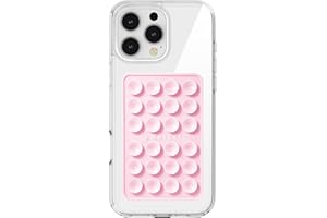 PKYAA Anteel MAX Silicone Suction Phone Case Adhesive Mount, Upgraded Super Strong Grip, Durable, Easy to Use, Hands-Free Sticky Phone Holder for Selfies, Tiktok Videos, 2.56"x3.94" (Light Pink)