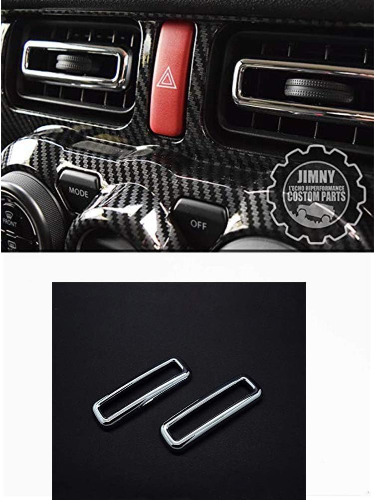 Vpcar Jimny Carbon fiber Dash Board Air Vent Cover, Car Air Outer Vent Decorative Covers For Jimny 2019-2020 JB74 JB64