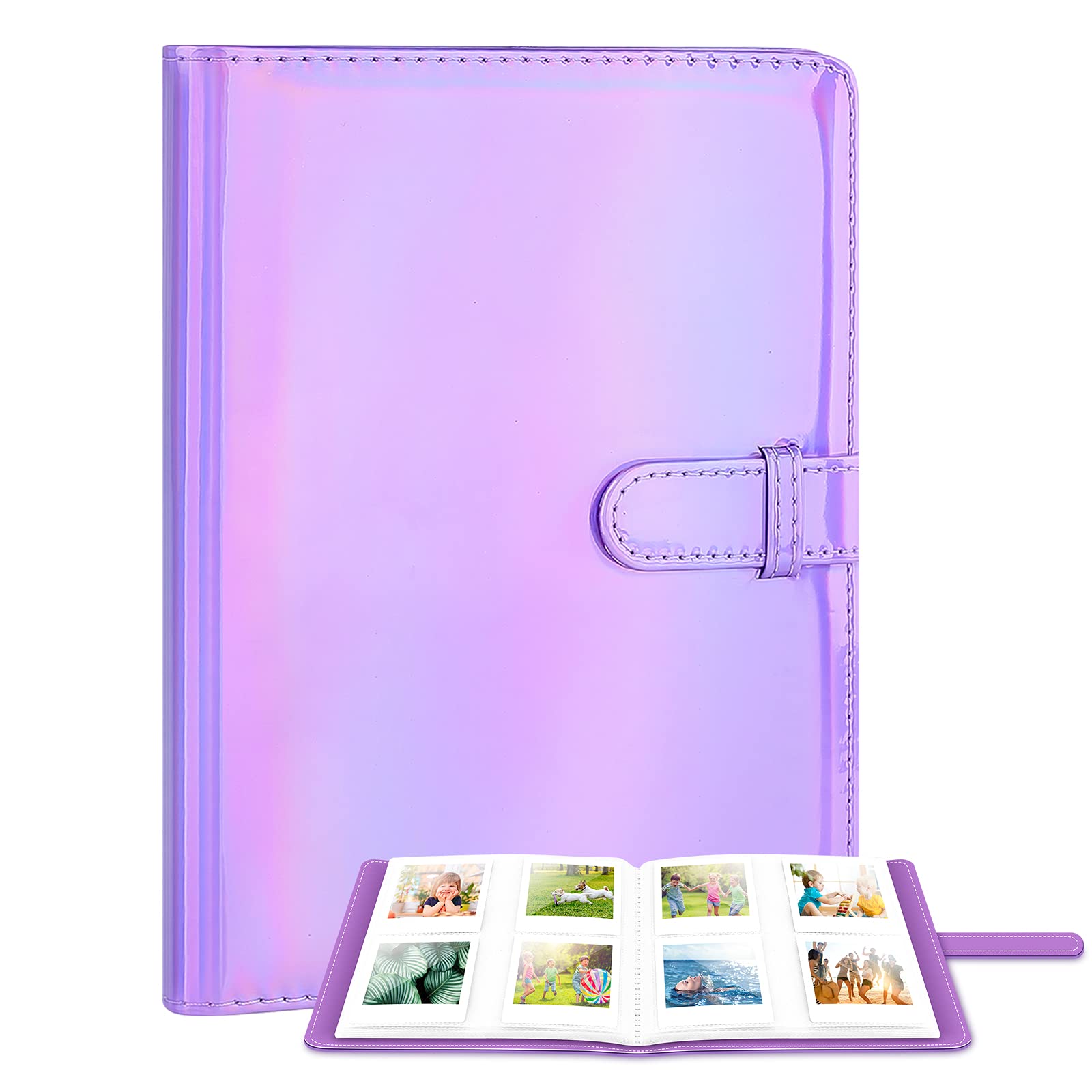Ablus 256 Pockets Photo Album for Polaroid Snap SnapTouch Zip Mint Cameras Printers, Fujifilm Instax Mini 11 90 9 8+ 8 7S 70 50S 26 25 LiPlay Instant Camera Film, Mini Link SP-1 Printer(Nebula Purple)