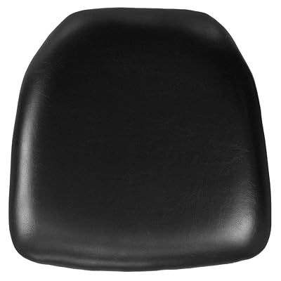Flash Furniture Hard Black Vinyl Chiavari Chair Cushion