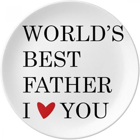 Diythinker Love You Festival Pere Papa Citation Decoratif En Porcelaine Assiette A Dessert 8 Pouces Diner Accueil Cadeau 21cm Diametre Multicolor Amazon Ca Home Kitchen