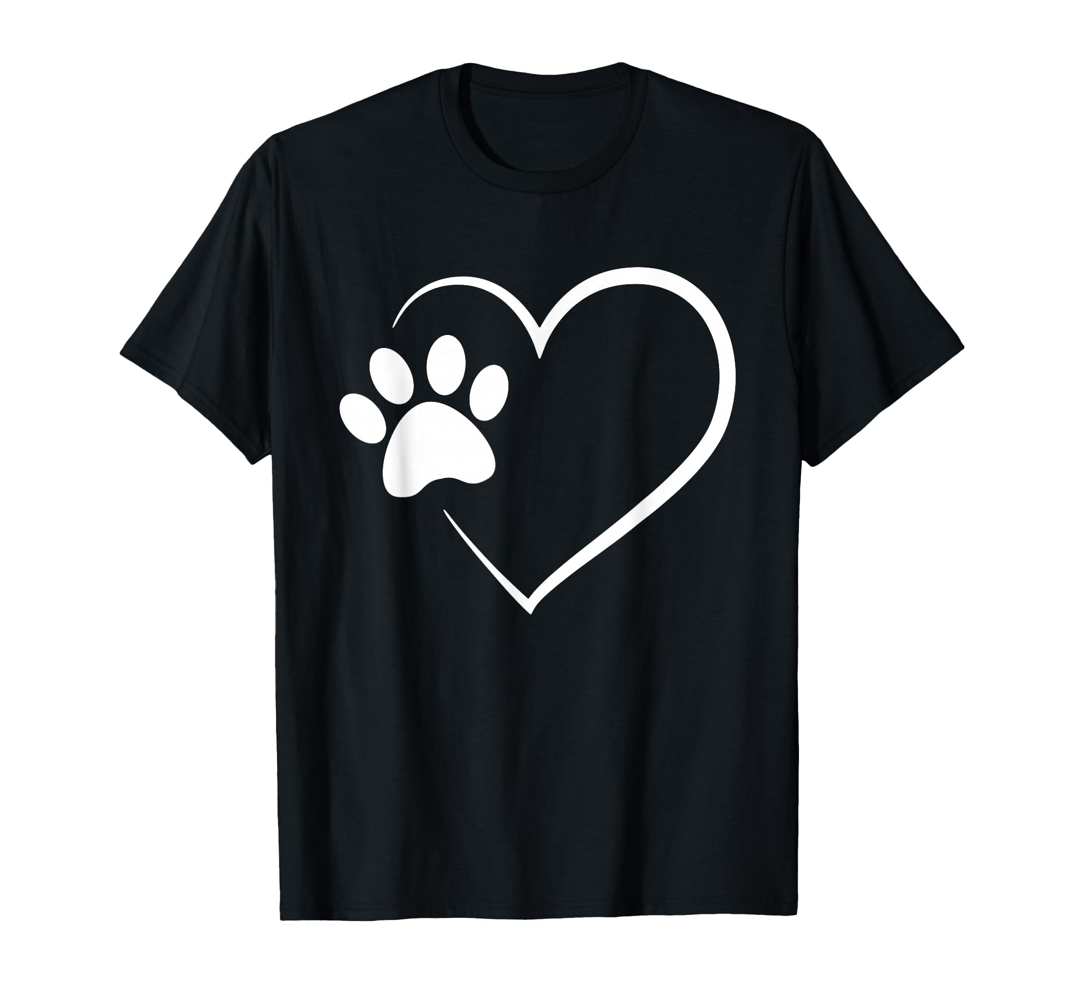Dog Paw Heart - Dog Lover Gift for Dog Moms T-Shirt