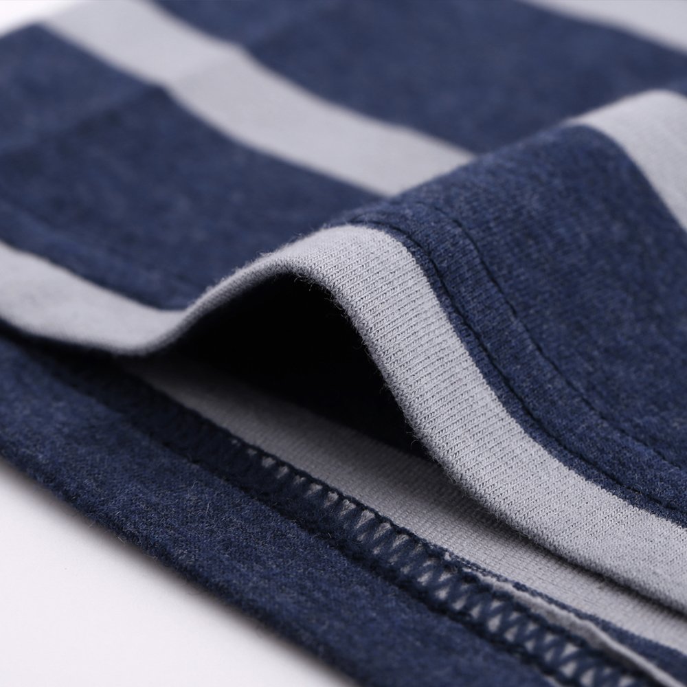 Men\'s Boxer Briefs Pack of 4 No Ride Up Boxer Brief Cotton Underwear Open Fly-S,Stripe T3