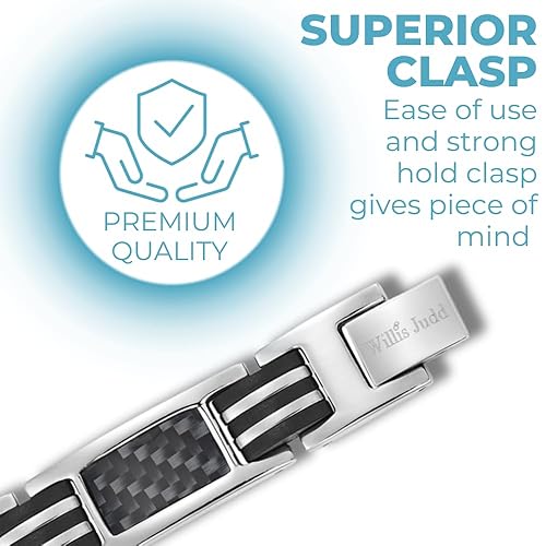 Willis Judd Mens Ultra Strength Magnetic Therapy Bracelet Size