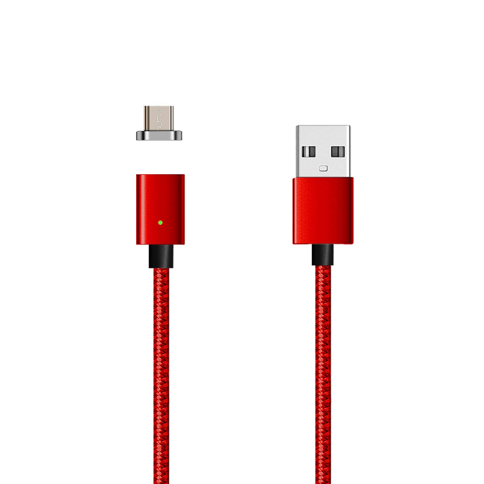 NetDot 7th Generation Magnetic Cable,Fast Charging and Data Transfer for Micro USB Smartphones Sumsung S7/6/5,LG,Nokia,Sony and i-Product (1.5m /1 pack red)