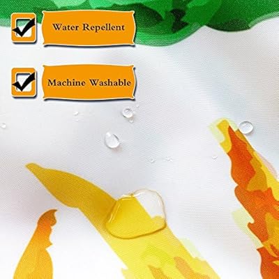 JAWO Rustic Wood Shower Curtain, Life is Better at The Beach on Blue Teal Wooden Seashell Starfish Coastal Shower… 619t6 EADhL