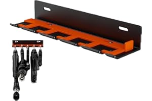 Air Tool Holder - Wall-Mounted 5 Slots Shelf - Power Tool Hanger | for Electric Gadgets Drill Screwdriver Grinder Garage Stud