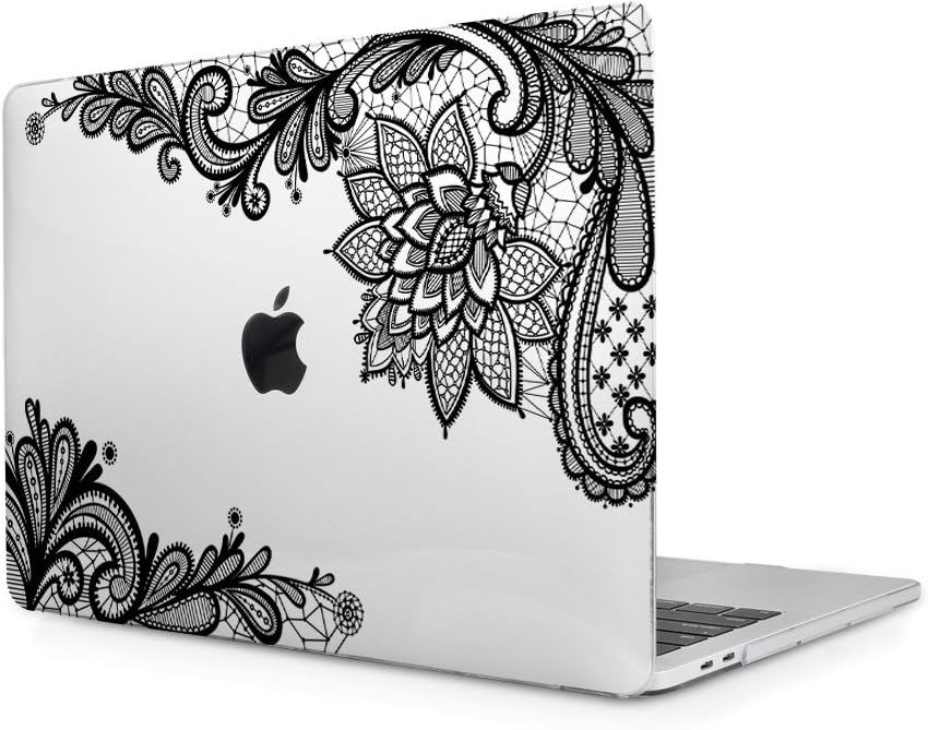 Case for MacBook Pro 15, TwoL Hard Plastic MacBook Pro 15.4 inch with CD-Rom Case Cover (Clear Lace)