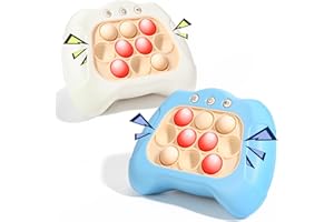 olloiig Pop Fidgets Kids It Games Toys, Handheld Game Kids 6-8, Fast Push Game, Bubble Stress Pop Light Up Game, Autism Sensory Toys, B'day Gifts 8-12 Year Old Boys, Girls, Teens-2 Pack, Blue White