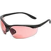 Calabria 91348 Pink FL-41 Tinted BiFocal Safety Glasses +2.50 Fluorescent Blue Light Sensitivity Indoors Outdoor Photophobia