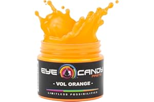 Eye Candy Resin Pigment Paste – Highly Pigmented Epoxy Color, 2 oz, Solid Non-Metallic, Mixable for Custom Shades (Vol Orange)