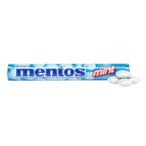 MENTOS CHEWY MINT CANDY ROLL, MINT, 14 PIECES...