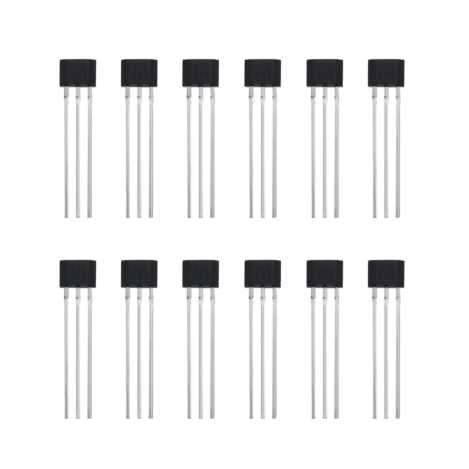 YINETTECH 12Pcs 41F TO-92S Bipolar Hall Effect Sensor Magnetic Detector SS41F 0H41 SH41 S41 3 Pins Sensor For Electric Vehicle Motor Industrial Applications