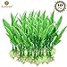 SunGrow Artificial Aquarium Plants for Aquatic Pets, Realistic Green Plants with Ceramic Base, Fish Tank Decorations & Home Decor, 10Pcs/Pack