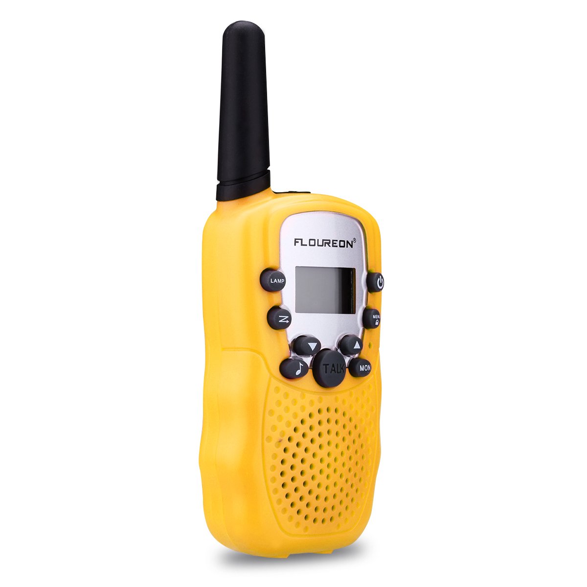 FLOUREON Kids Toy Walkie Talkies Two Way Radios Walky Talky 22 Channel Long Range UHF Handheld Outdoor Kids Toy Cellphone for Children Day/Birthday (Yellow x 4)