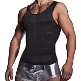KOCLES Mens Compression Tank Top Slimming Body Shaper Vest Shirts Abs Slim Gym