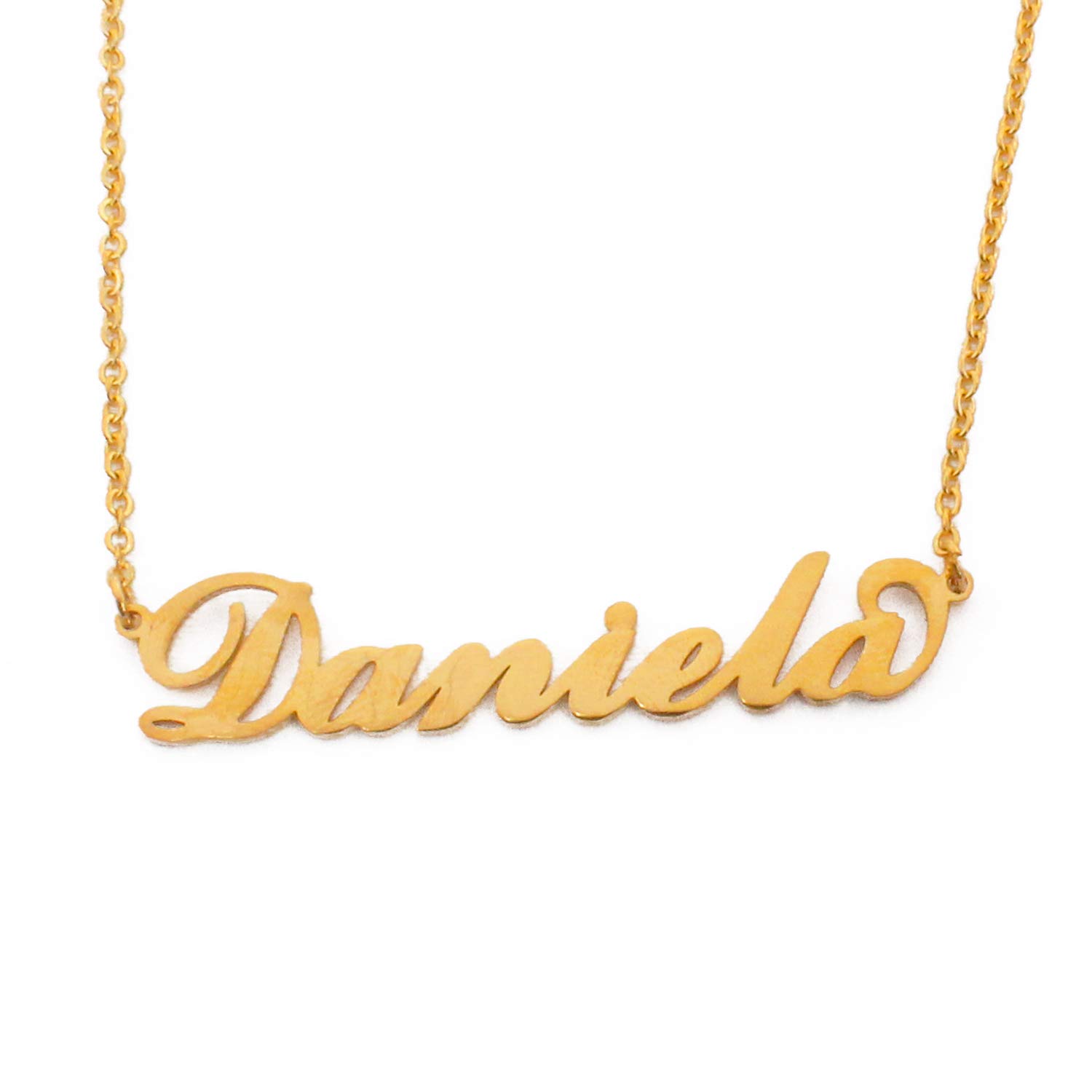 Kigu Daniela Name Necklace - Gold Tone - Italic