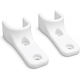 SplashNColor Closet Rod Holders Compatible with IKEA Komplement PAX - ABS Heavy Duty Rail Brackets for Wardrobe - Durable Flange Sockets for Closet Rails with a Diameter of 25 mm - White (2 Pack)