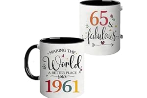 65th Birthday Gifts for Women 1961 65th Birthday Mugs 65 Year Old Birthday Gift 1961 65th ChristmasGift Anniversary Husband o