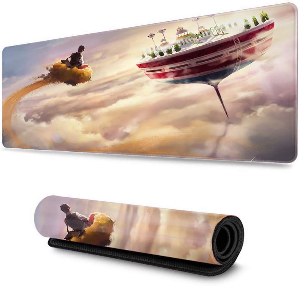 Professional Gaming Mouse Pad Mousepad Stitched Edges for PC Computer Laptop forBall Dragon z Kakarot Super Z Son Goku Mousepad(15.8x35.5x0.2 in)