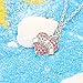 lauhonmin Family Jewelry Silver Alloy Pink Crystal Love Heart Big Sister Charm Pendant Necklace Women Gift (Pink Crystal Big Sister)