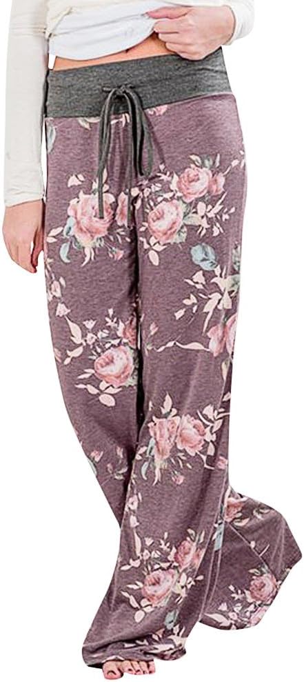 Women Pants Neartime Print Loose Casual Pants American Flag Drawstring Wide Leggings