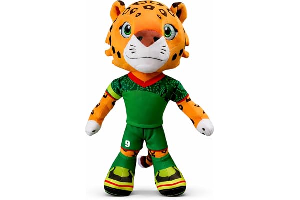 World Cup Offically Licensed Mexico Jaguar Mascot Plush Soft Crinkle Toy with Squeaker 11-Inch | for Fans Pets Dogs Cats Gift
