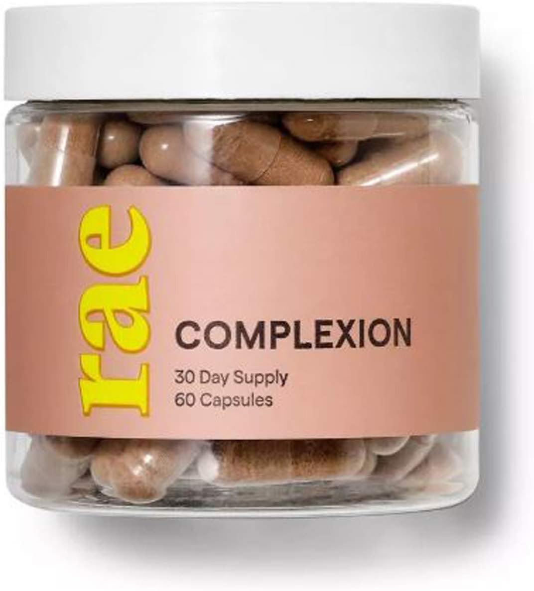 Amazon Com Rae Skin Complexion Dietary Supplement 60 Capsules Blend Of Vitamins A And E Zinc Licorice Root And Green Tea Nourish And Support Clear Skin Gluten Free Vegan And Non Gmo Health Personal