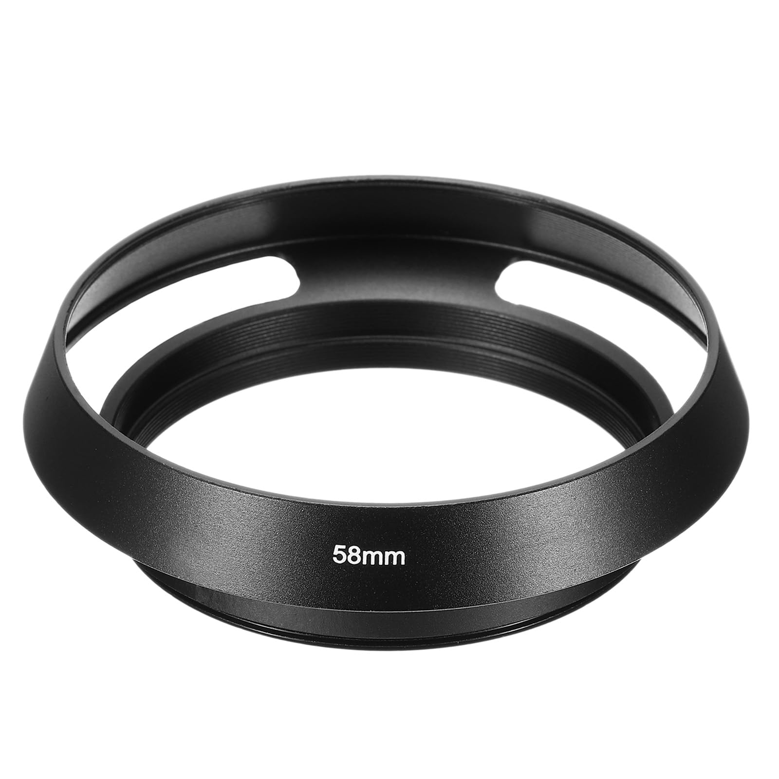 PATIKIL 58mm Lens Hood, Standard Vented Matte Surface Anti-reflective Inside Hollow Lens Hood for Universal Camera Lens, Black for Nikon, for Fujifilm, for Pentax, for Leica