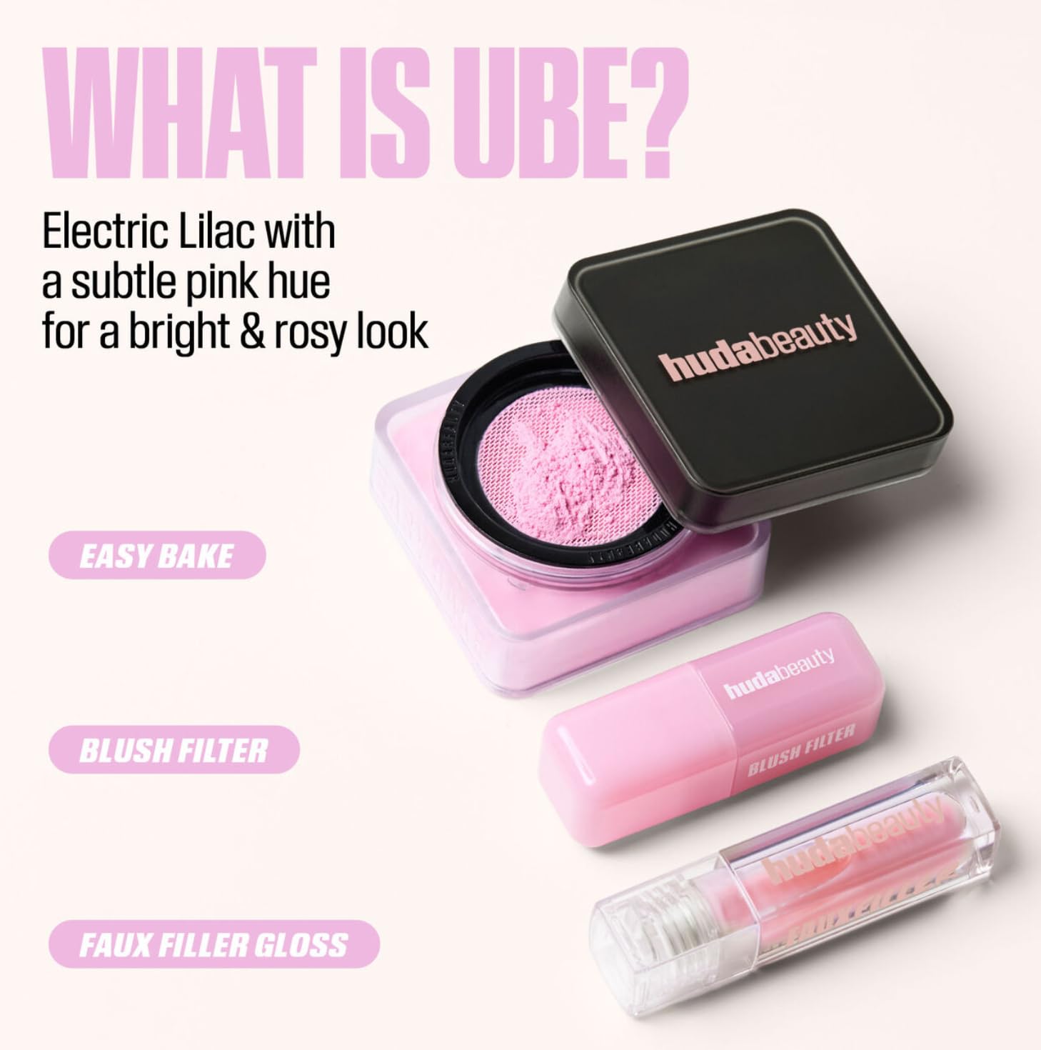 Huda Limited Edition Easy Bake Loose Baking & Setting Powder - Ube Birthday Cake (electric lilac) - 20 g / 0.71 oz