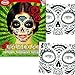 Sugar Skull Temporary Tattoos Costume Kit (Set of 2 Day of the Dead Tattoos, Glitter Web Design)