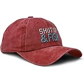 Speedy Pros Soft Washed Baseball Cap Shut up & Fish Cotton Dad Hats for Men & Women