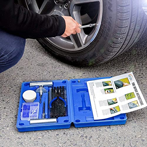 BETOOLL 67pcs Tire Repair Kits,Tire Plug Repair Tools for Car