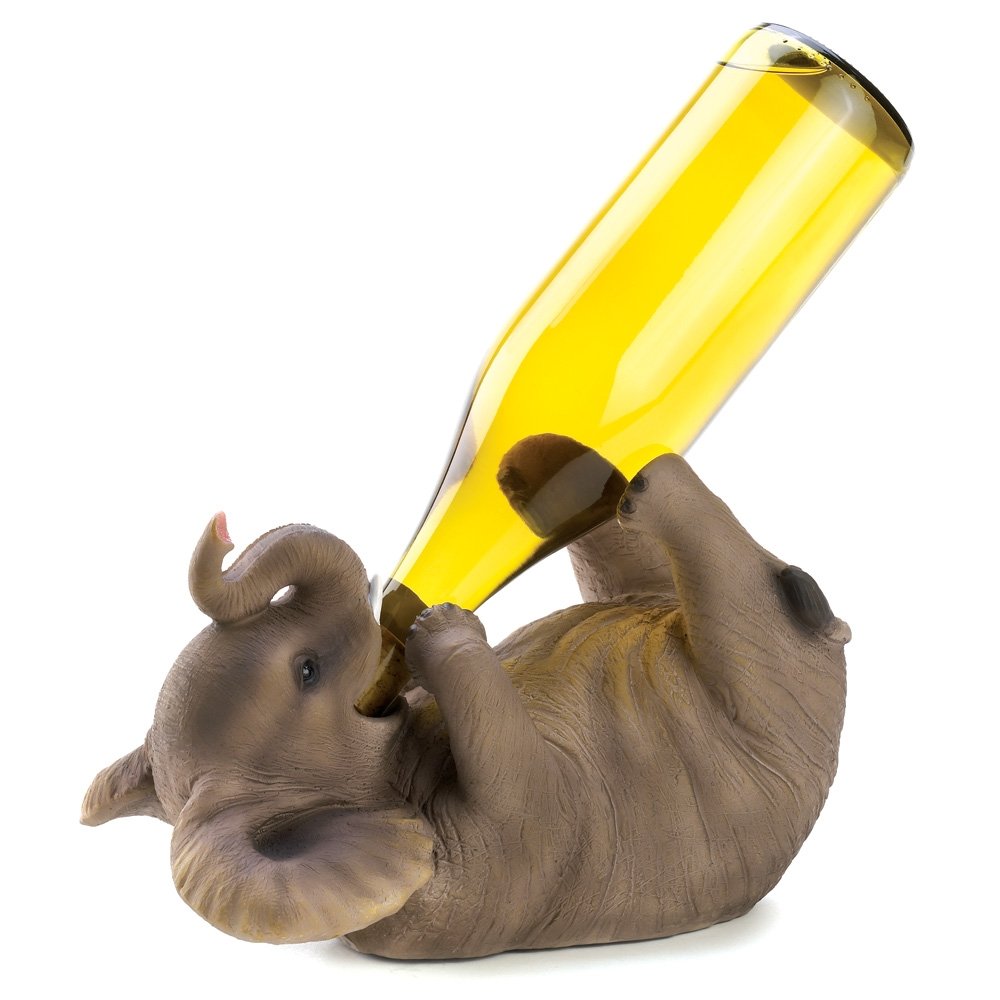 Accent Plus Gifts & Decors 12615 Playful Elephant Wine Holder, Multicolor