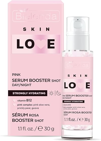 Bielenda SKIN LOVE Pink Booster Shot Serum 30g Hydrating Daily Care Day Night