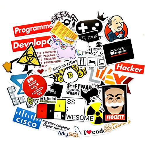 Laptop Stickers (100PCS) Developer Sticker Computer Skins & Decals Good Gift for Programmer IT and Technology Practitioners