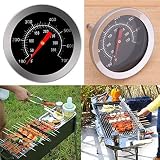 Whitelotous Stainless Steel BBQ Grill Meat Thermometer Dial Temperature