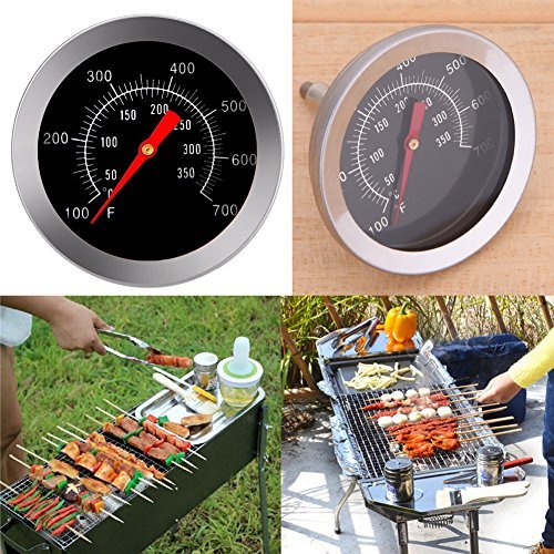 Whitelotous Stainless Steel BBQ Grill Meat Thermometer Dial Temperature