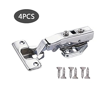 Necygoo Kitchen Cabinet Door Hinges 4 Pcs 2 Pairs Stainless Steel Door Hinges Hydraulic Slow Close Self Close Full Overlay Cupboard Cabinet Door Hinge Amazon Sg Home Improvement