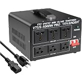 Yinleader 5000W PRO Voltage Transformer Converter Step Up/Down 110V/220V | AC 110V/120V to 220V/240V or 220V/240V to 110V/120V, US Standard Power Cord, Circuit Breaker Protection