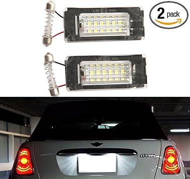 mini cooper license plate light cover